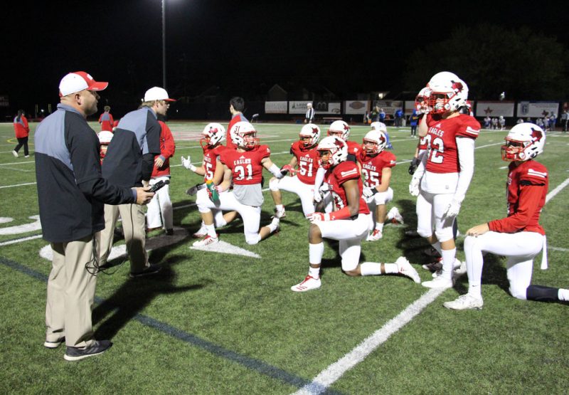 2017 football kelly def huddle - St. Thomas High School